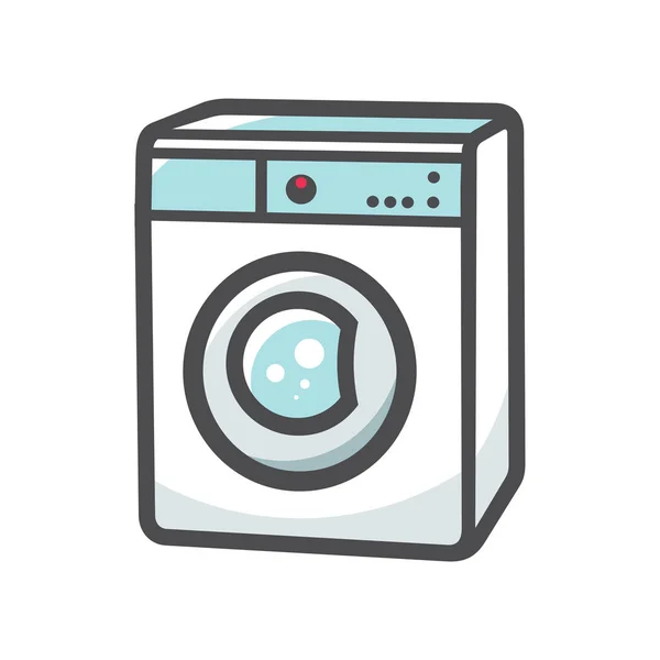 Washing machine device Vector icon Cartoon illustration. — Stock Vector