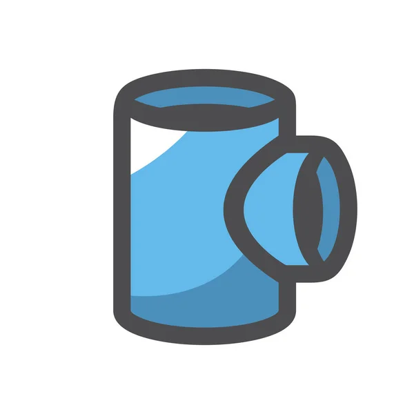 Pipe plumbing tube Vector icon Cartoon illustration. — Vetor de Stock