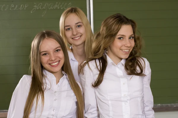 Young girls in school — Stock Photo, Image