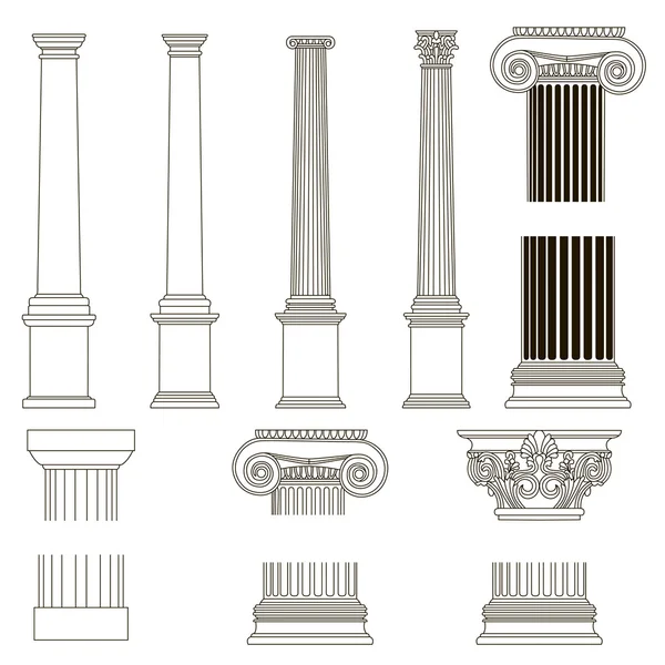 Ионическая колонна — стоковый вектор