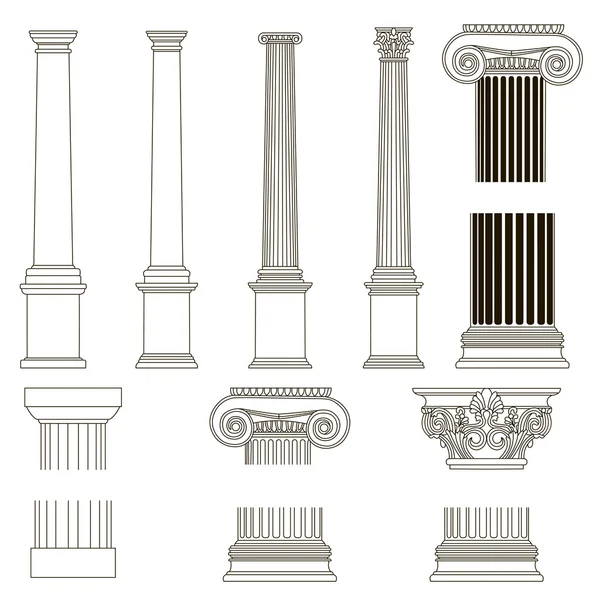 Ionische Säule — Stockvektor