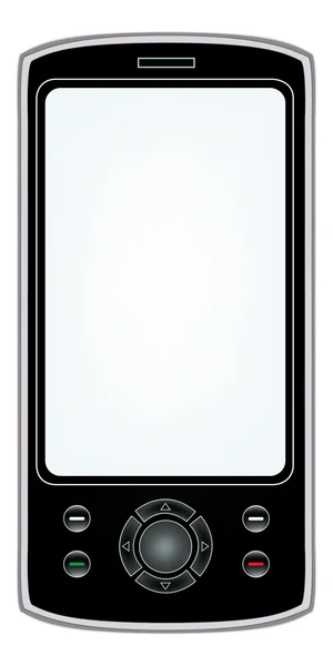 흰색 배경에 고립 된 추상 휴대 전화 — 스톡 벡터