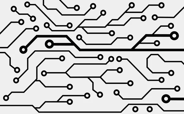 Tablero de circuito informático — Vector de stock