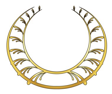 Altın defne çelengi. eps10 vektör çizim