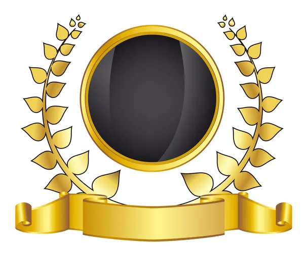 Couronne de laurier d'or — Image vectorielle