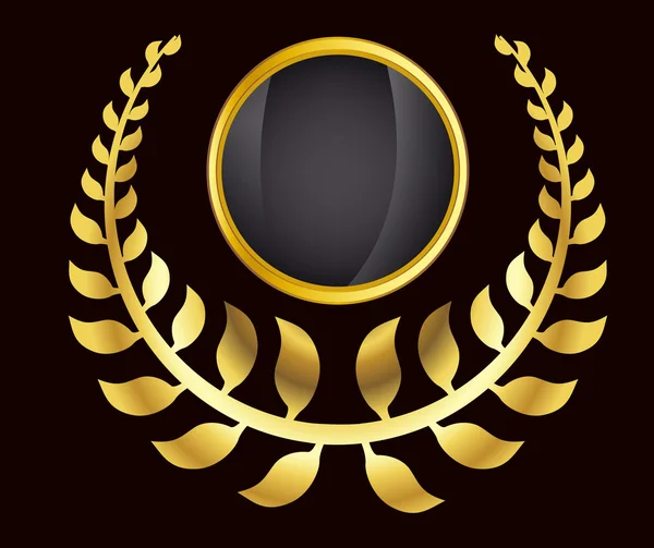 Couronne de laurier d'or — Image vectorielle