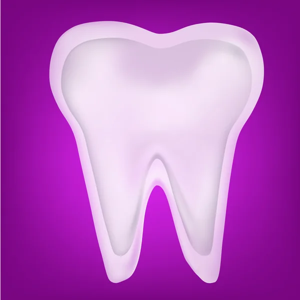 Semplice elemento di design del dente. illustrazione della maglia vettoriale — Vettoriale Stock