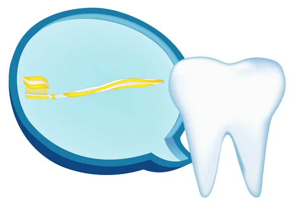 Dente, escova de dentes. ilustração da malha — Vetor de Stock