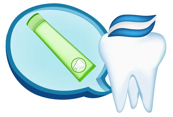 Dent, dentifrice. illustration de maille — Image vectorielle