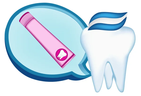 Dent, dentifrice. illustration de maille — Image vectorielle