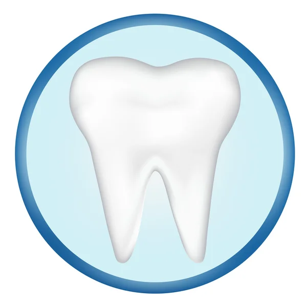 Semplice elemento di design del dente. illustrazione della maglia vettoriale — Vettoriale Stock