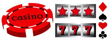 casino öğeleri gerçekçi tablet pc bilgisayar. eps10 mesh vektör çizim