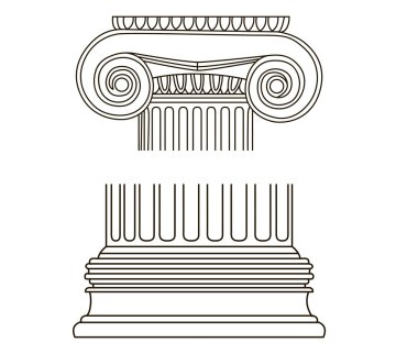 eski stil Yunanistan sütun. eps10 vektör çizim