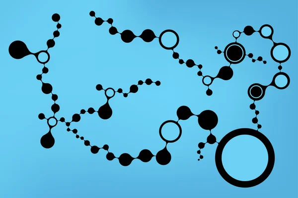 Structure des molécules d'ADN fond. illustration vectorielle eps10 — Image vectorielle