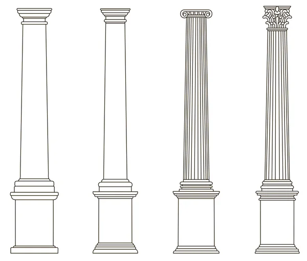 Oude-stijl Griekenland kolom. eps10 vectorillustratie — Stockvector