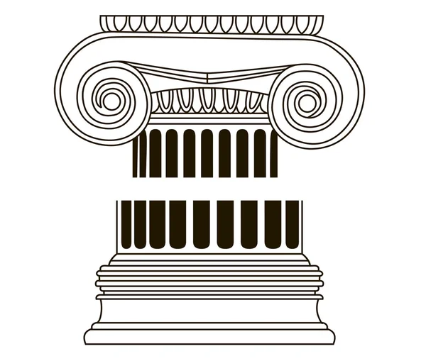 Old-style greece column. eps10 vector illustration — Stock Vector