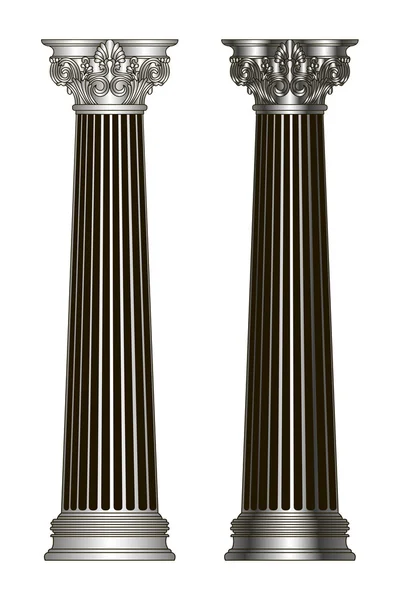 Old-style greece column. eps10 vector illustration — Stock Vector