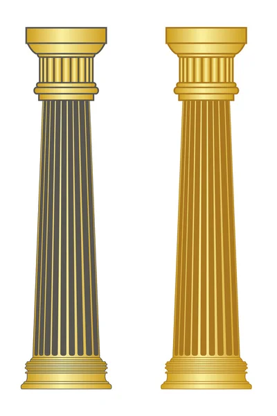 Old-style greece column. eps10 vector illustration — Stock Vector