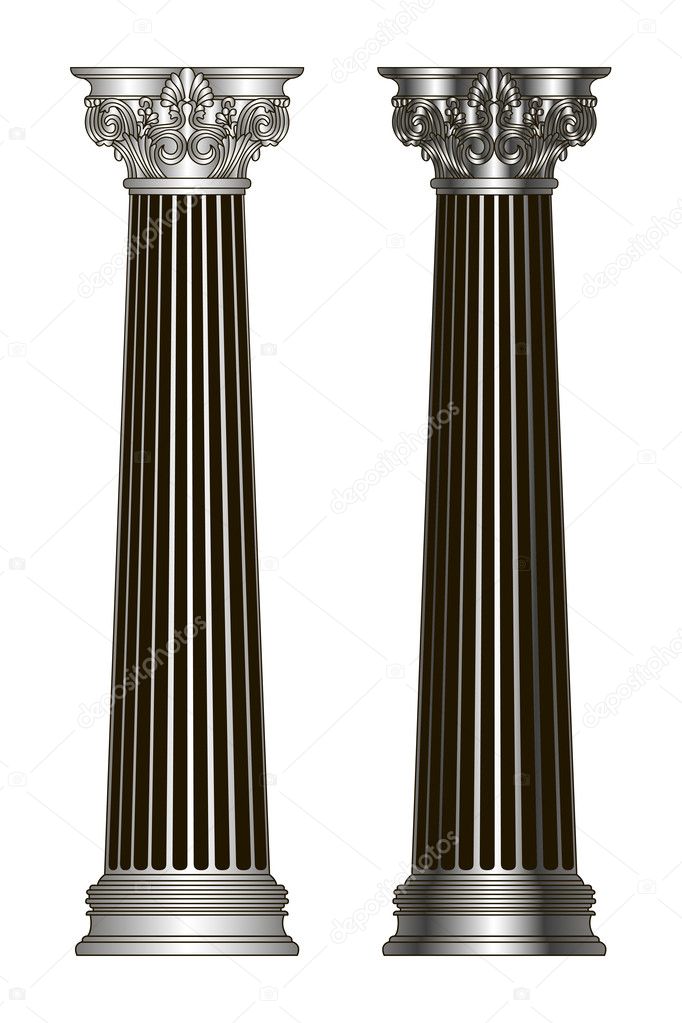 Old-style greece column. eps10 vector illustration
