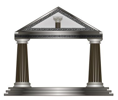 Roman, Greek Temple. eps10 vector illustration clipart