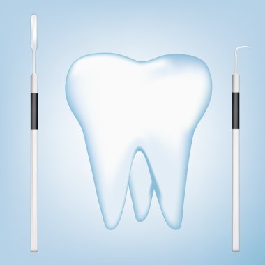 diş ve diş araçları tasarım öğeleri. eps10 vektör çizim