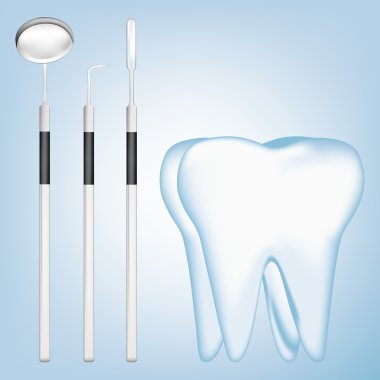 diş ve diş araçları tasarım öğeleri. eps10 vektör çizim