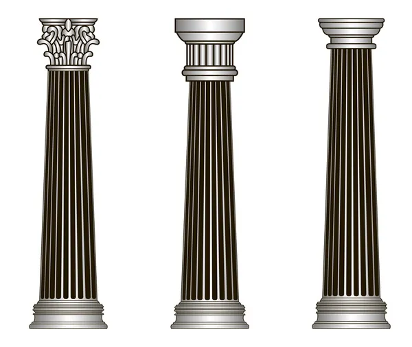 Old-style greece column. eps10 vector illustration — Stock Vector