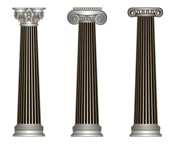 Старая греческая колонна. Векторная иллюстрация eps10 — стоковый вектор