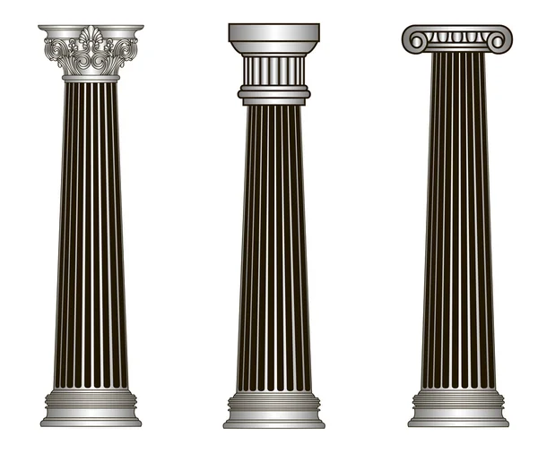 Old-style greece column. eps10 vector illustration — Stock Vector