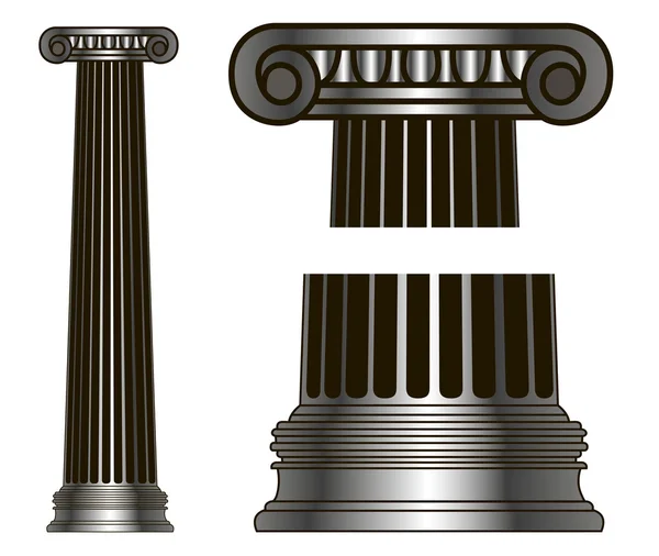 Old-style greece column. eps10 vector illustration — Stock Vector