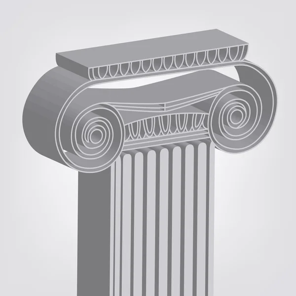 3d-style greece column. eps10 vector illustration — Stock Vector