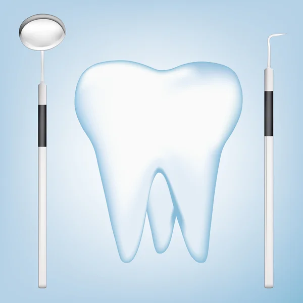 Elementos de diseño de dientes y herramientas dentales. ilustración vectorial eps10 — Vector de stock