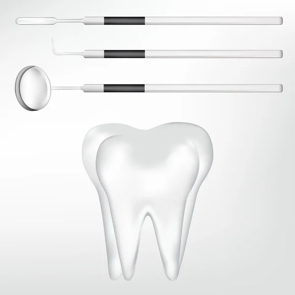 Элементы дизайна зубов и стоматологических инструментов. Векторная иллюстрация eps10 — стоковый вектор