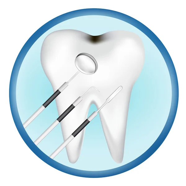 Elementos de diseño de dientes y herramientas dentales. ilustración vectorial eps10 — Archivo Imágenes Vectoriales