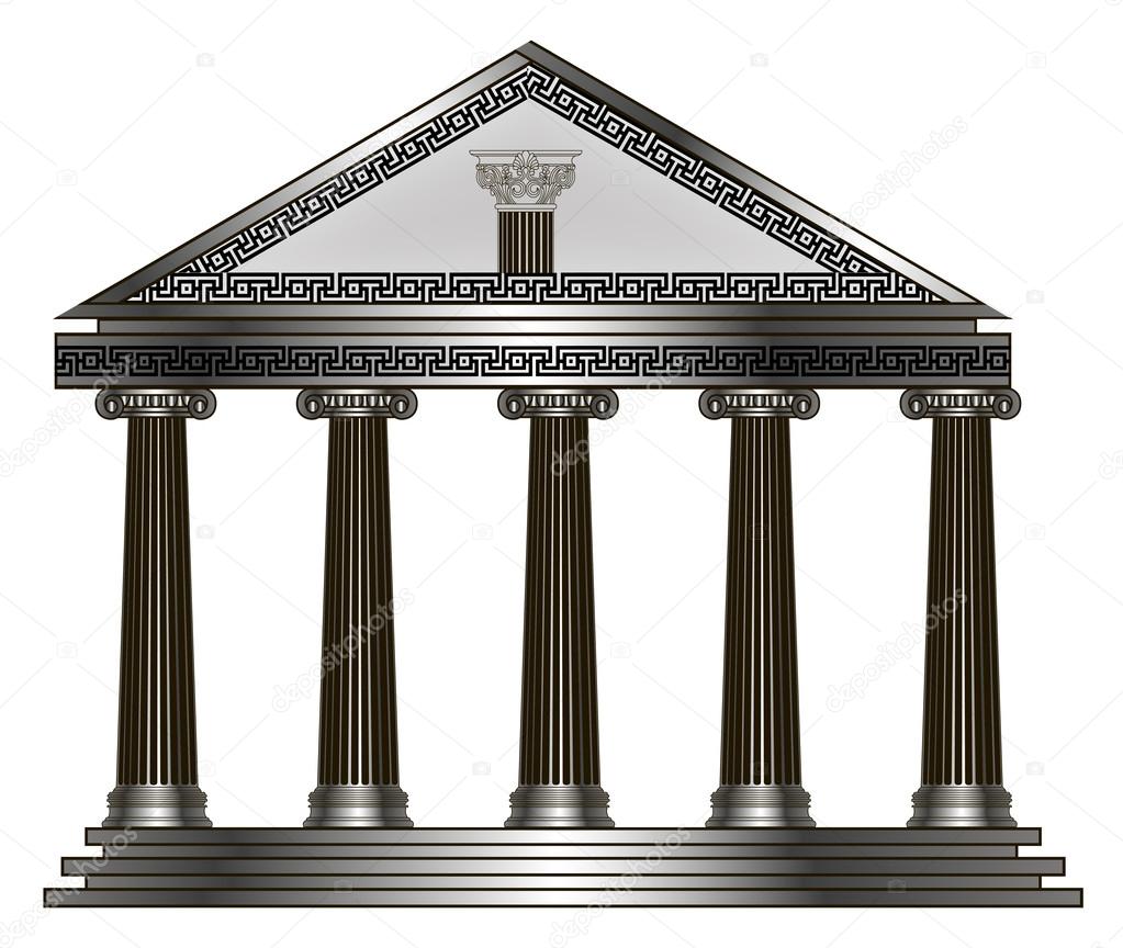 Roman, Greek Temple. eps10 vector illustration