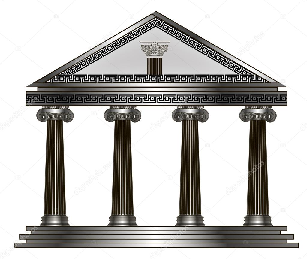 Roman, Greek Temple. eps10 vector illustration