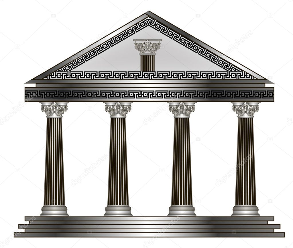 Roman, Greek Temple. eps10 vector illustration