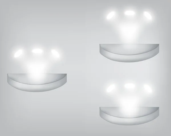 Holofotes de palco vetorial com raios laser. feixes de luz ilustração EPS10 — Vetor de Stock