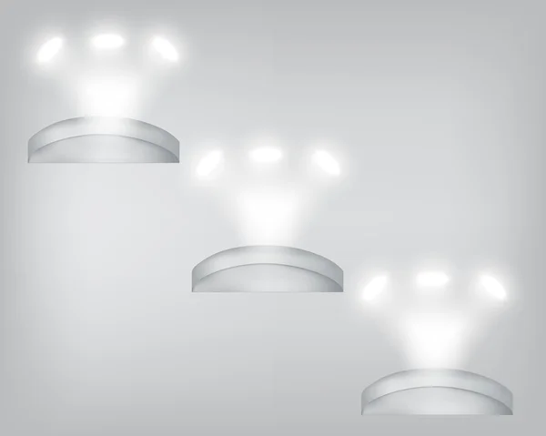 Lazer ışınları ile vektör sahne spot. eps10 çizim ışık ışınları — Stok Vektör