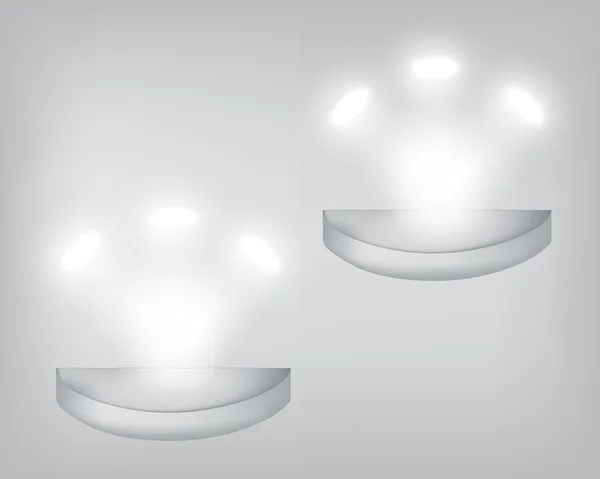 Holofotes de palco vetorial com raios laser. feixes de luz ilustração EPS10 —  Vetores de Stock