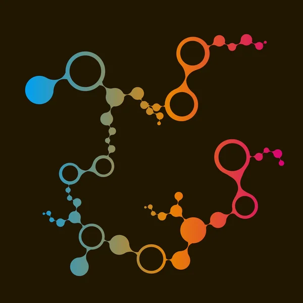 Structure des molécules d'ADN fond. illustration vectorielle eps10 — Image vectorielle