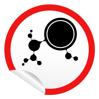 etiket simgesi web düğme dna molekül yapısı ile çizin. eps10 örnek