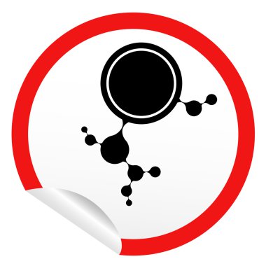 etiket simgesi web düğme dna molekül yapısı ile çizin. eps10 örnek