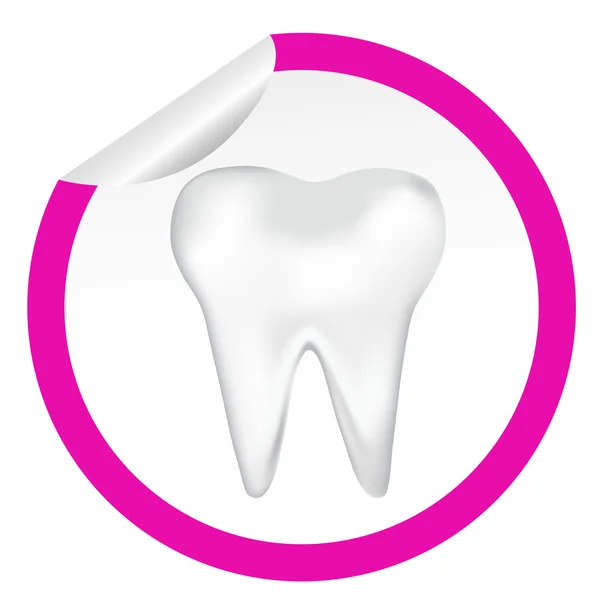 Sticker-Symbol Web-Taste mit Zahn. eps10 Abbildung — Stockvektor