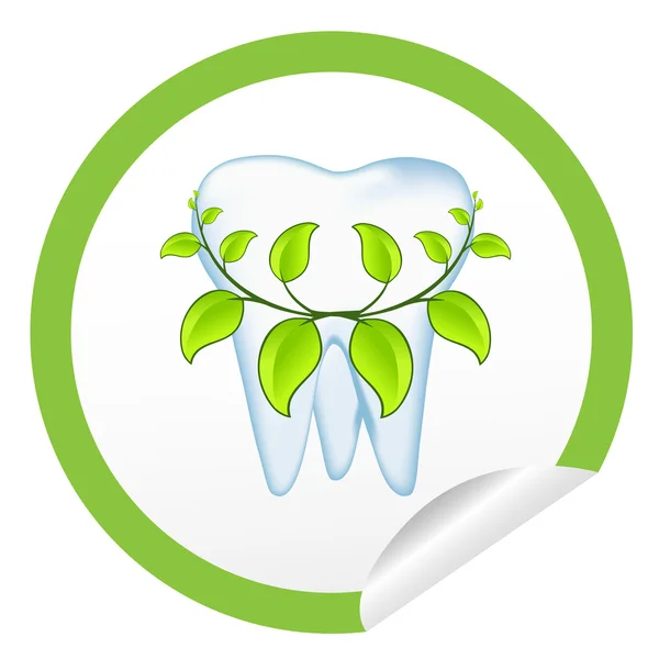 Tombol web ikon stiker dengan gigi. Ilustrasi EPS10 - Stok Vektor