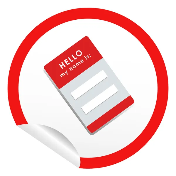 Etiqueta icono botón web con tarjeta de nombre. Ilustración EPS10 — Vector de stock
