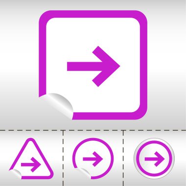 basit simge okları çıkartma düğmesi modern tarzı farklı şekillerde ayarlayın. eps10 vektör çizim