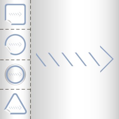 basit simge okları çıkartma düğmesi modern tarzı farklı şekillerde ayarlayın. eps10 vektör çizim