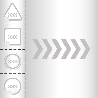 basit simge okları çıkartma düğmesi modern tarzı farklı şekillerde ayarlayın. eps10 vektör çizim