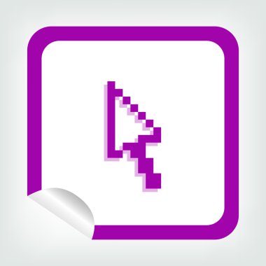 etiket düğmesini modern tarzı farklı piksel cursors simgeler kümesi. eps10 vektör çizim